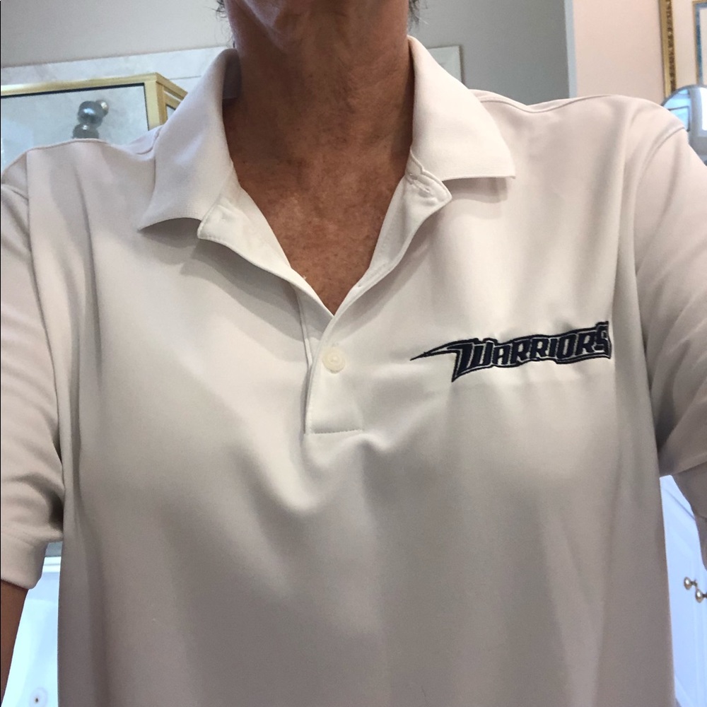 FREE with purchase: Nike Golf Dri-Fit polo shirt, Warriors, white Sz M - Picture 4 of 11